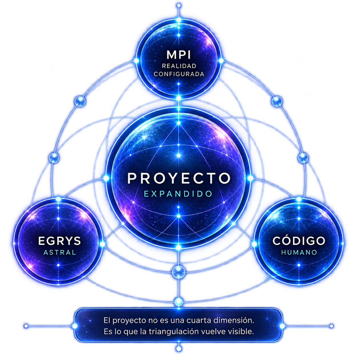 Diagrama orbital del Proyecto Expandido entre MPI, EGRYS y Código